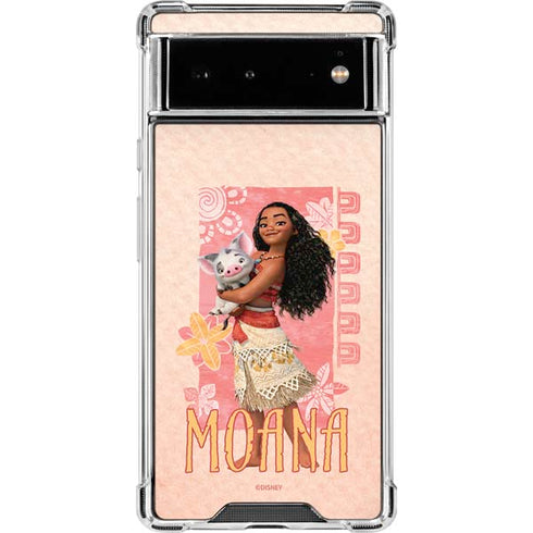 Disney Princess Moana and Pua Google Pixel 6 Clear Case
